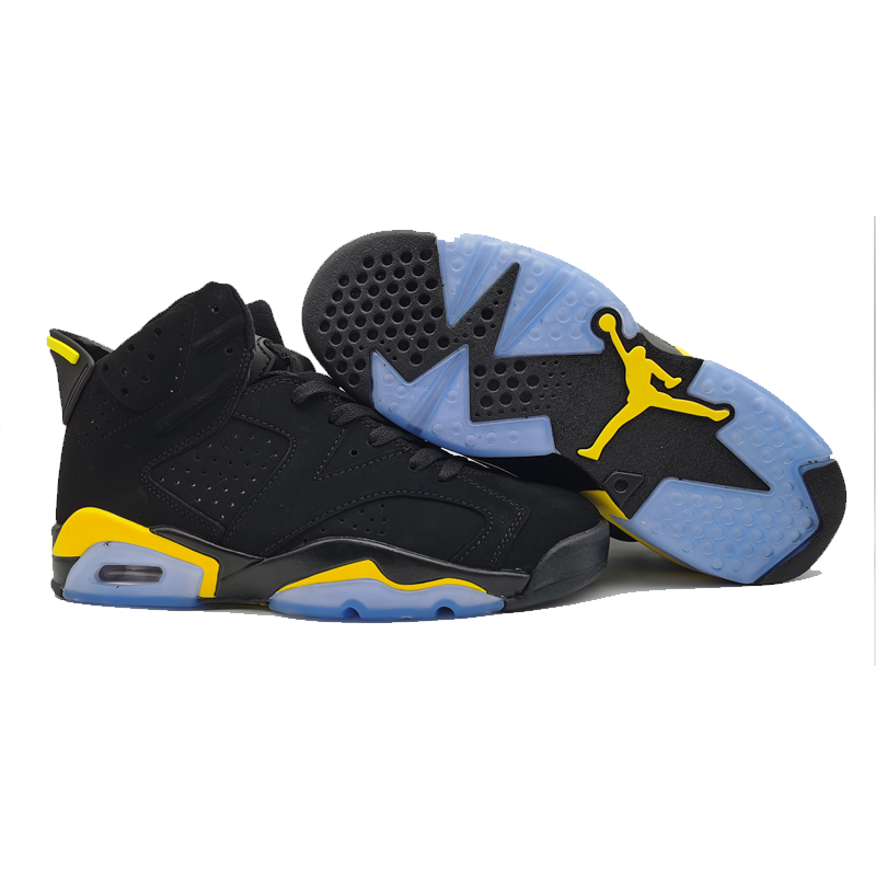 Air Jordan 6 Black Yellow Ice Sole Retro Shoes